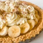 gluten free banoffee pie close up shot