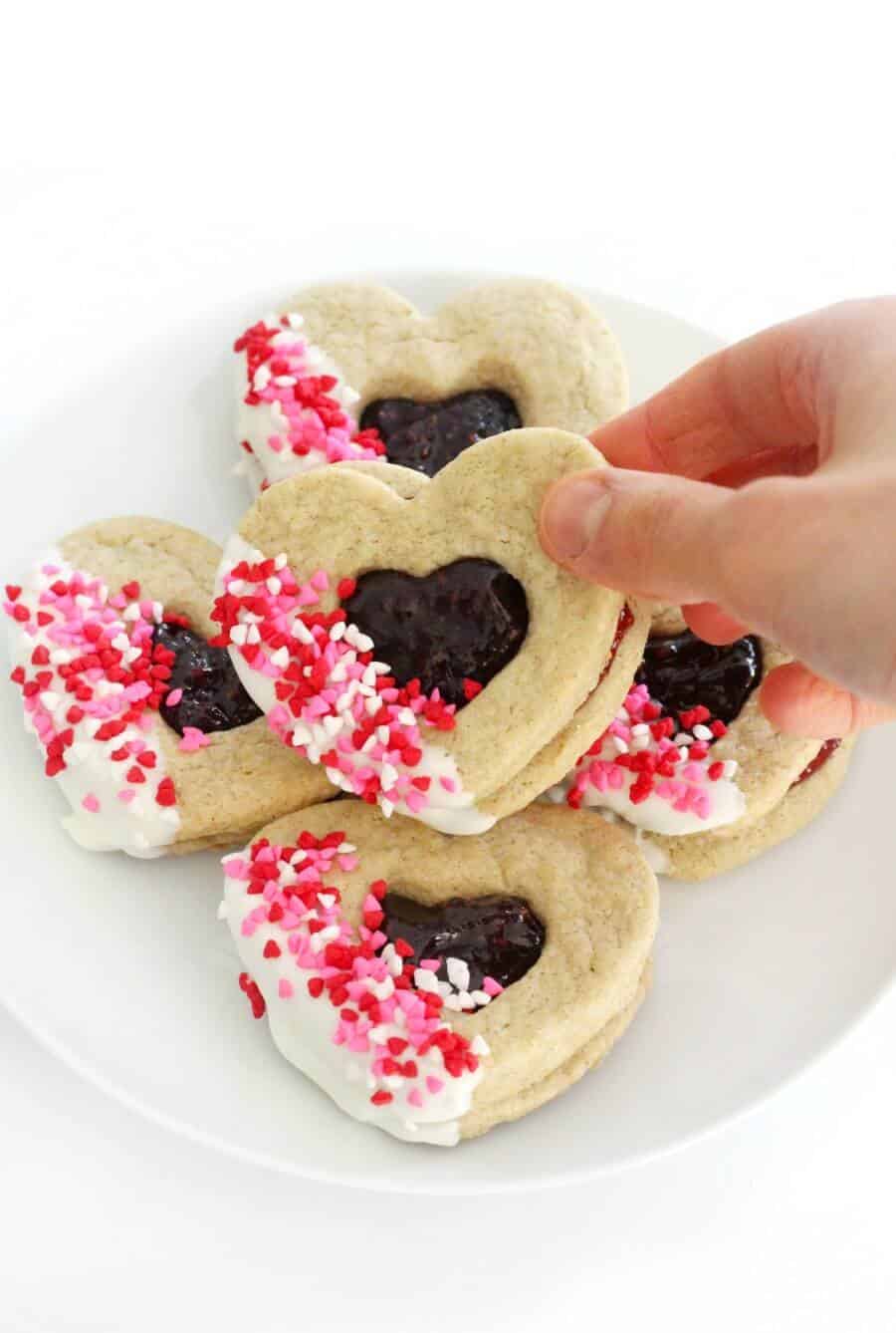 valentines day heart shaped cookies