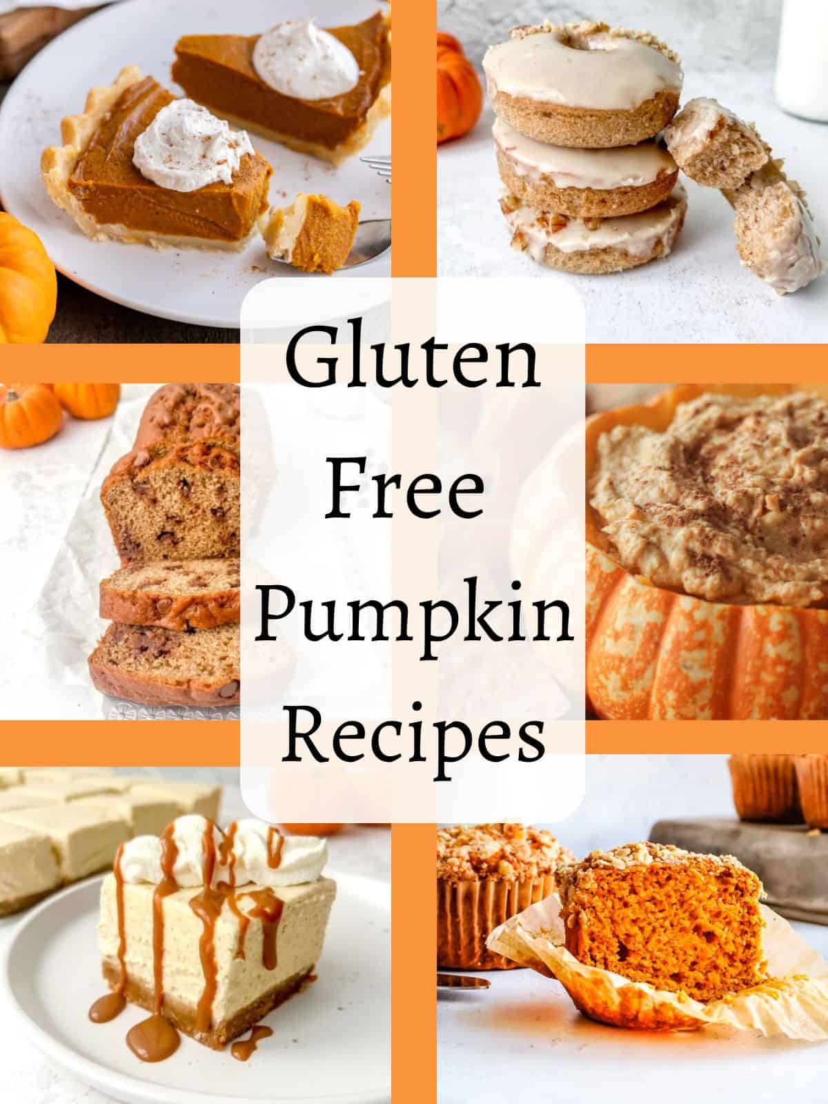 Collage of gluten free desserts.