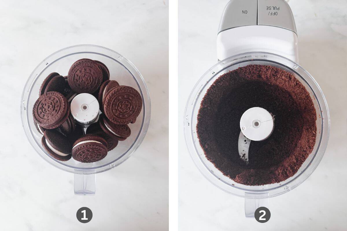Image of Oreos in a blender.