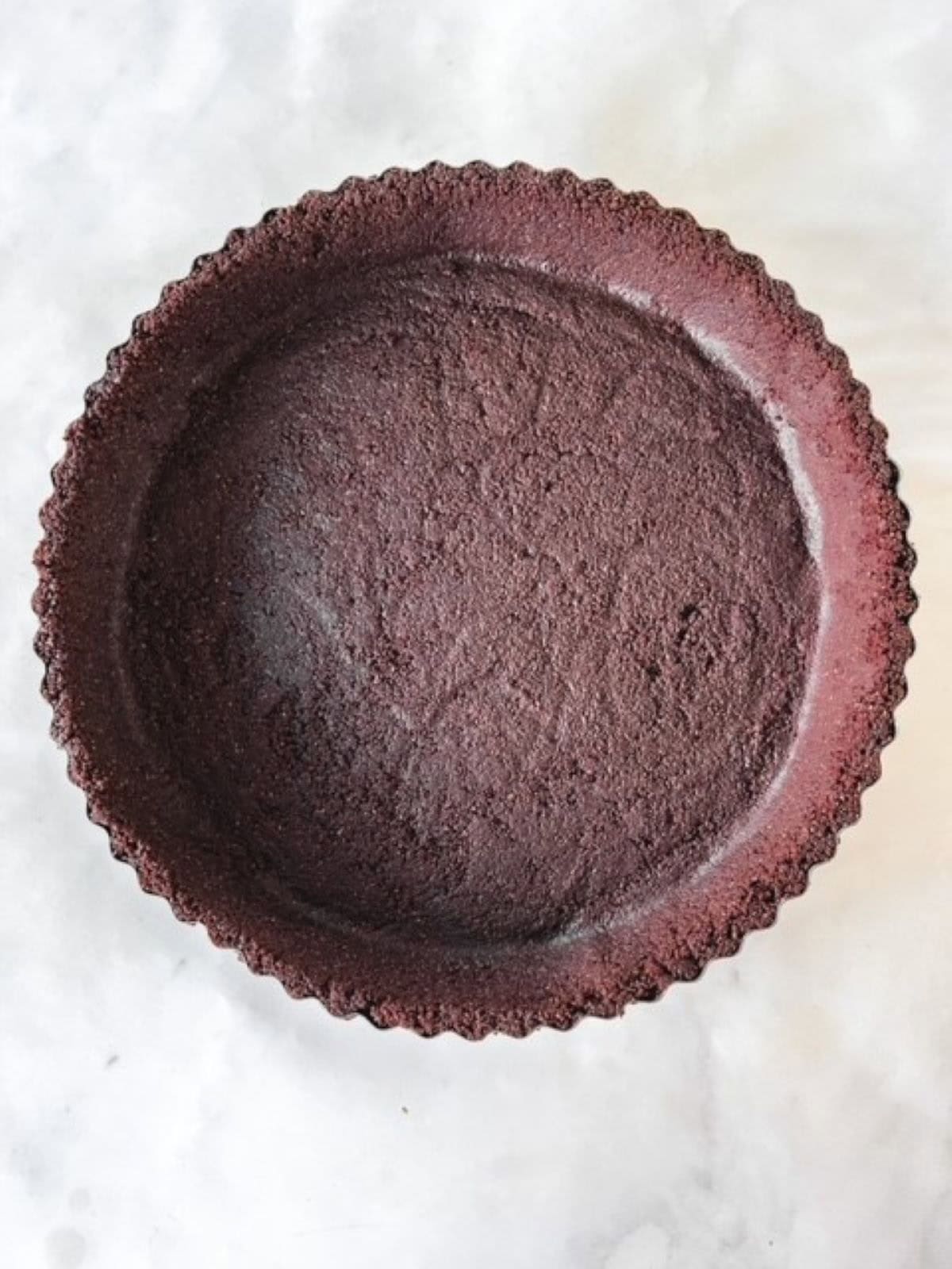 Image of an Oreo tart shell.